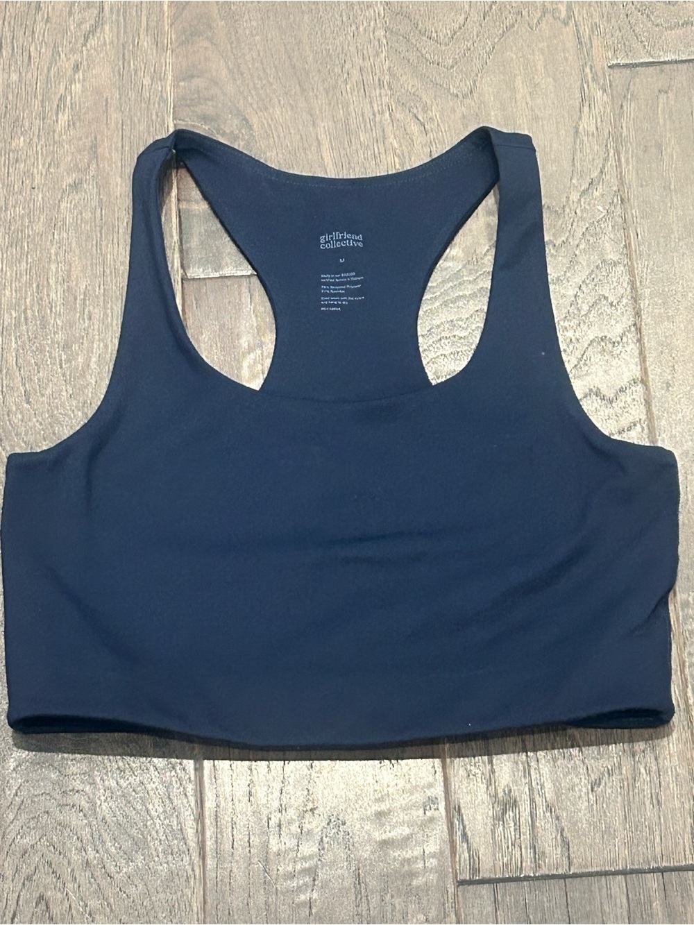 Girlfriend Collective Bralette Sports Bra 'Paloma' in Navy Medium